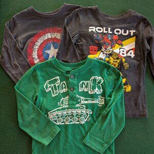 Bundle Boy's Long Sleeve T-shirts 5T 💙